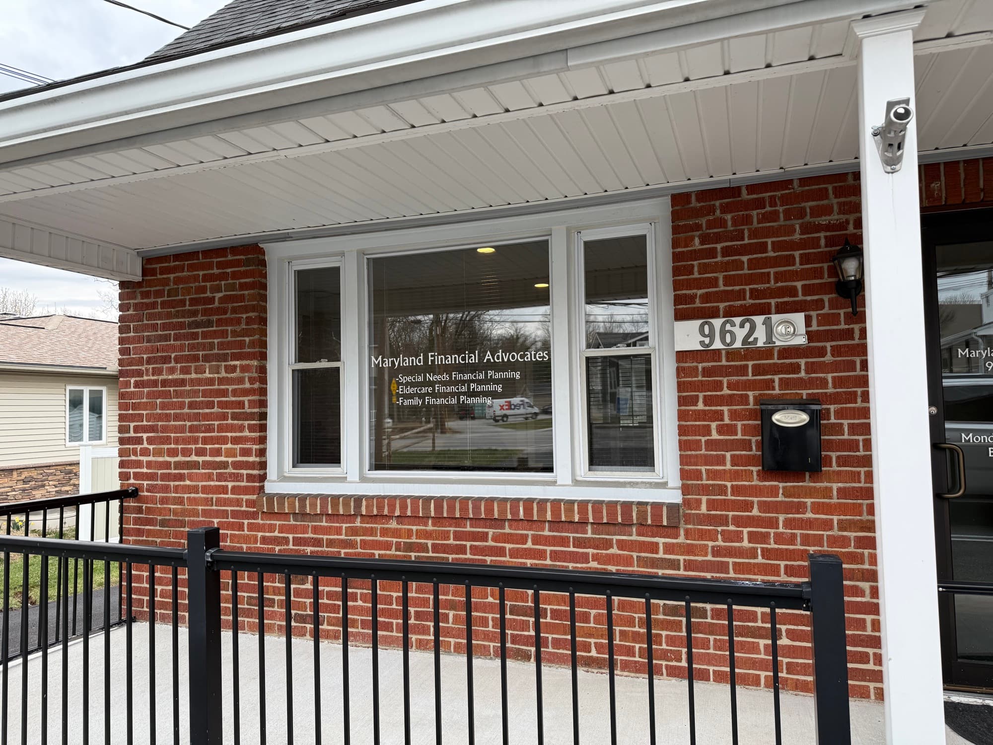 The front of the Maryland Financial Advocates office on Harford Road in Parkville